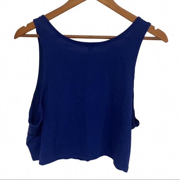 Talula Cropped Tank With Pocket Size S Royal Blue - Picture 3 of 6
